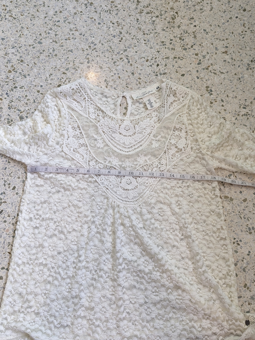 H&M Off-white Crochet Lace Top - Picture 6 of 7